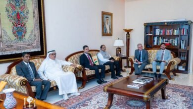 سعود بن صقر يستقبل سفير جمهورية الهند وقنصلها العام