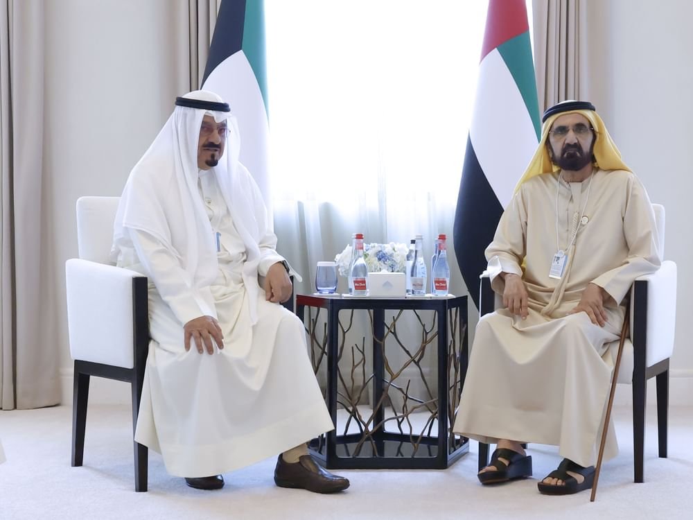 محمد بن راشد يلتقي الشيخ أحمد عبدالله الأحمد الصباح ويبحثان العلاقات الأخوية الراسخة 1 محمد بن راشد يلتقي الشيخ أحمد عبدالله الأحمد الصباح ويبحثان العلاقات الأخوية الراسخة