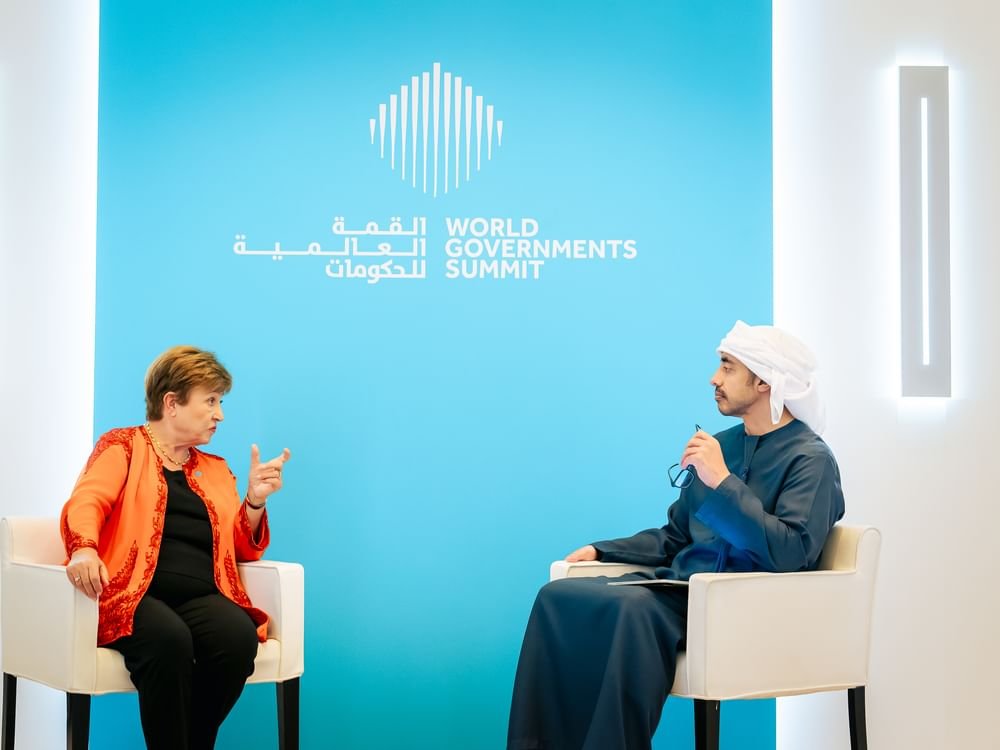 عبدالله بن زايد يلتقي مدير عام صندوق النقد الدولي على هامش القمة العالمية للحكومات 1 عبدالله بن زايد يلتقي مدير عام صندوق النقد الدولي على هامش القمة العالمية للحكومات