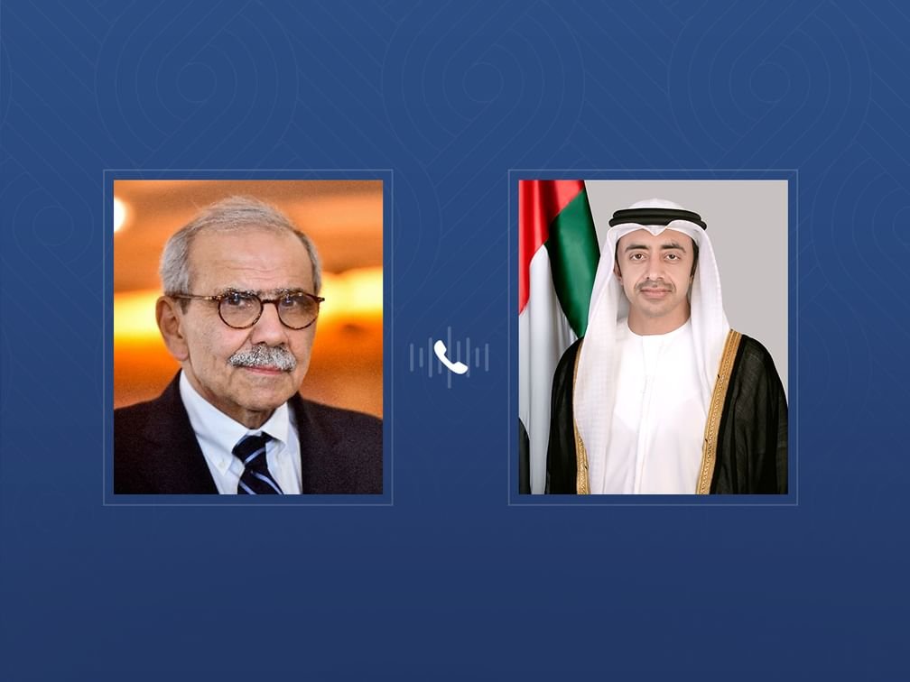 عبدالله بن زايد يهنئ هاتفيا نواف سلام بتوليه رئاسة الحكومة اللبنانية 1 عبدالله بن زايد يهنئ هاتفيا نواف سلام بتوليه رئاسة الحكومة اللبنانية