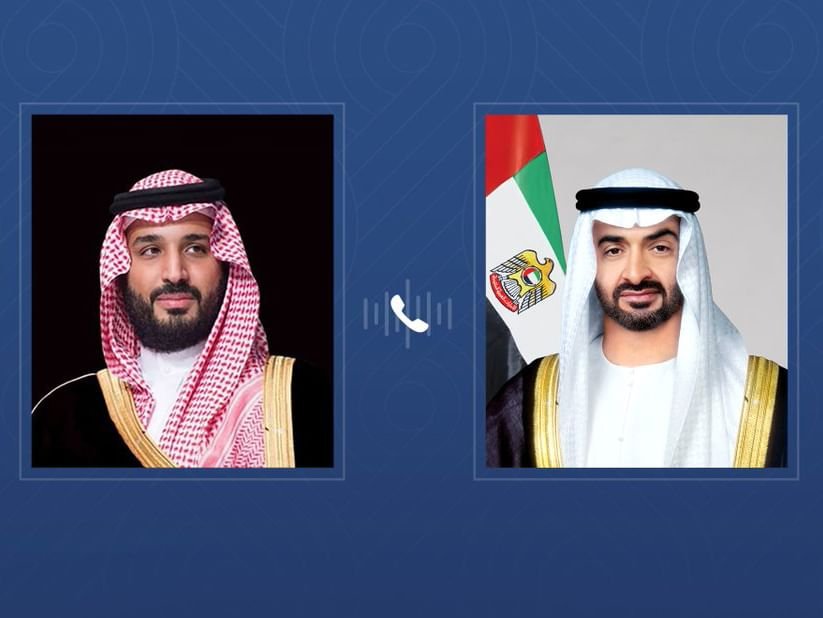 رئيس الدولة وولي عهد السعودية يبحثان هاتفياً العلاقات الأخوية والتطورات في المنطقة 1 رئيس الدولة وولي عهد السعودية يبحثان هاتفياً العلاقات الأخوية والتطورات في المنطقة