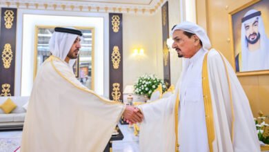 حاكم عجمان وولي عهده يستقبلان المهنئين بعيد الفطر المبارك