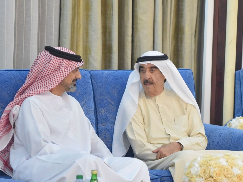حاكم أم القيوين يتقبل تهاني ولي عهد عجمان بشهر رمضان المبارك 1 حاكم أم القيوين يتقبل تهاني ولي عهد عجمان بشهر رمضان المبارك