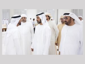 خليفة بن طحنون بن محمد يقدم واجب العزاء في وفاة عبدالله أحمد الحميري