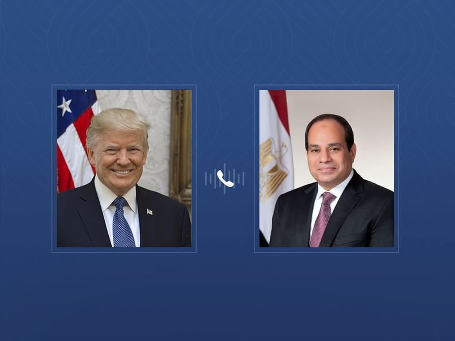 السيسي وترامب يبحثان هاتفيا تهدئة التصعيد الإقليمي وأمن البحر الأحمر 1 السيسي وترامب يبحثان هاتفيا تهدئة التصعيد الإقليمي وأمن البحر الأحمر