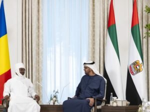 رئيس الدولة يبحث مع رئيس تشاد تعزيز العلاقات الثنائية