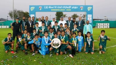 تتويج فريق خورفكان بدرع دوري تحت 12 سنة (ج)