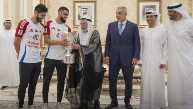 سلطان القاسمي يستقبل فريق الشارقة بطل آسيا ويكافئ الأبطال بـ 20 مليون درهم