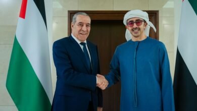 عبدالله بن زايد يستقبل حسين الشيخ ويبحثان تطورات الأوضاع في المنطقة