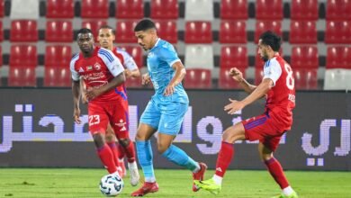 بني ياس يفوز على الشارقة في دوري أدنوك للمحترفين