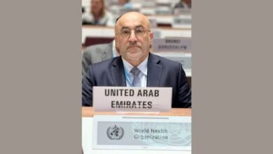 العويس يلقي كلمة مجلس وزراء الصحة العرب أمام جمعية الصحة العالمية بجنيف