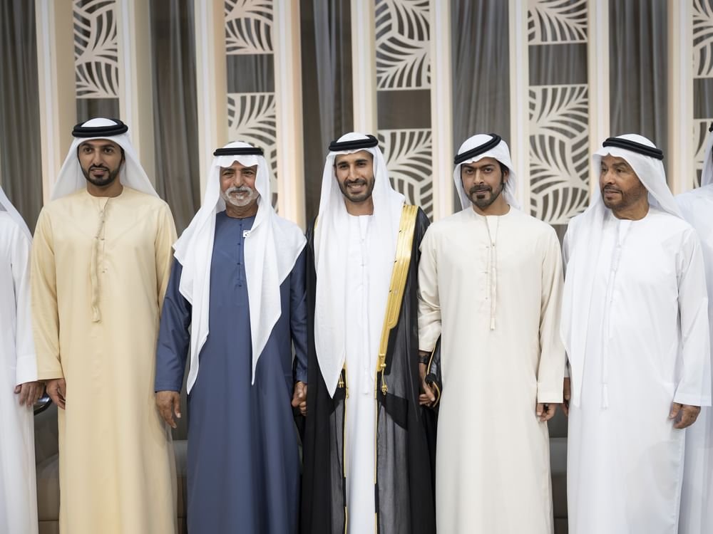 نهيان بن مبارك وخليفة بن طحنون وراشد بن حميد يحضرون حفل استقبال بمناسبة زفاف محمد راشد عمران بن تريم 1 نهيان بن مبارك وخليفة بن طحنون وراشد بن حميد يحضرون حفل استقبال بمناسبة زفاف محمد راشد عمران بن تريم