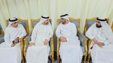 عبدالله بن سالم القاسمي يقدم واجب العزاء في وفاة دانة مرزوق محمد الظاهري