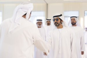 خليفة بن طحنون بن محمد يحضر حفل استقبال بمناسبة زفاف في مجلس الشويب