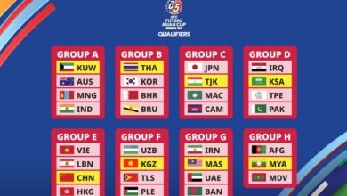 قرعة كأس آسيا لكرة الصالات تضع منتخب الإمارات في المجموعة السابعة