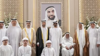 خليفة بن طحنون يحضر حفل استقبال بمناسبة زفاف محمد يونس حاجي عبدالله الخوري