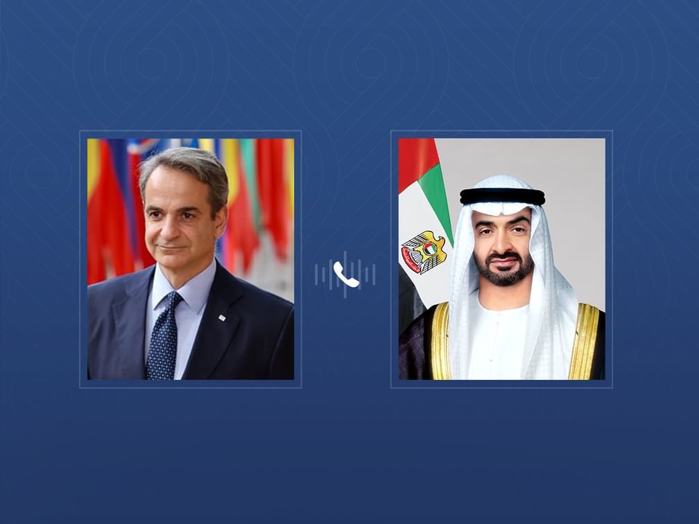 خلال اتصال هاتفي.. رئيس الدولة ورئيس وزراء اليونان يبحثان العلاقات الثنائية ومستجدات المنطقة 1 خلال اتصال هاتفي.. رئيس الدولة ورئيس وزراء اليونان يبحثان العلاقات الثنائية ومستجدات المنطقة
