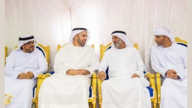 ولي عهد رأس الخيمة يقدم واجب العزاء بوفاة أحمد مبارك الكيبالي