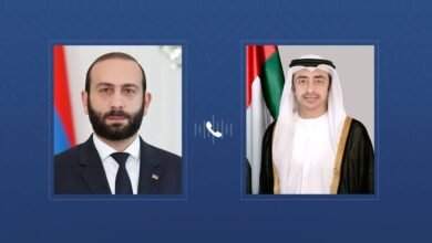 عبدالله بن زايد ووزير خارجية أرمينيا يبحثان هاتفيا التطورات الإقليمية