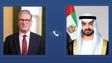 رئيس الدولة ورئيس الوزراء البريطاني يبحثان هاتفياً التطورات الإقليمية