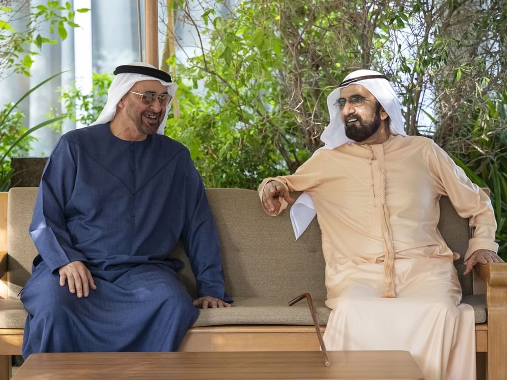 رئيس الدولة ومحمد بن راشد يبحثان جهود تعزيز التنمية الوطنية والازدهار الذي يحققه الاقتصاد الوطني
