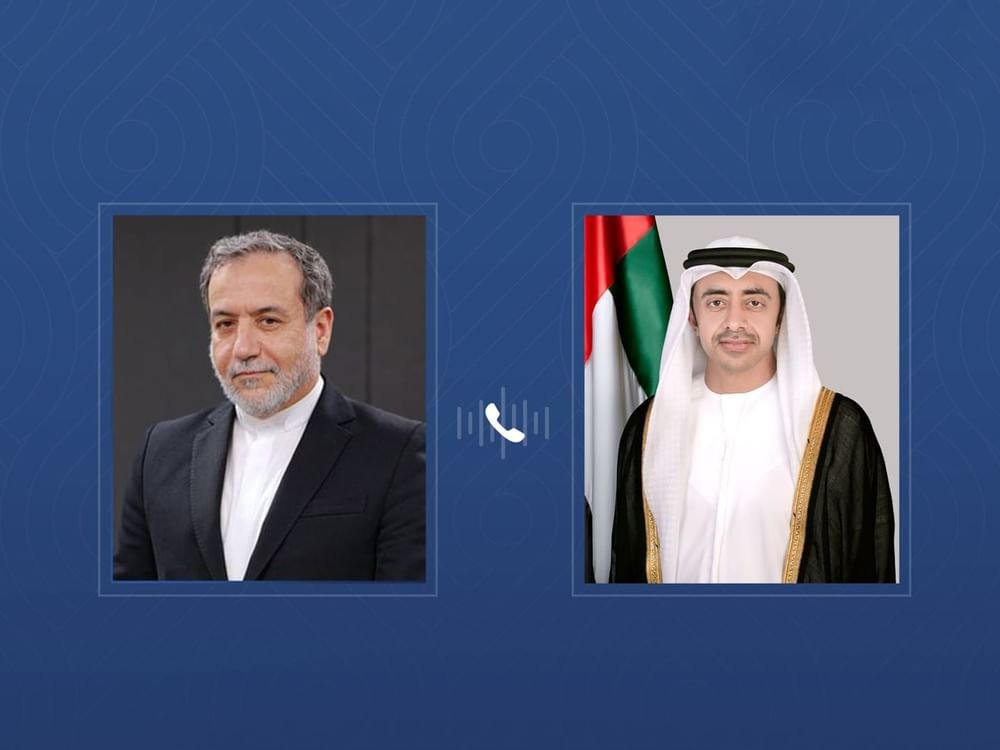 عبدالله بن زايد يدين خلال اتصال هاتفي مع عراقجي الاستهداف العسكري الإسرائيلي لإيران 1 عبدالله بن زايد يدين خلال اتصال هاتفي مع عراقجي الاستهداف العسكري الإسرائيلي لإيران