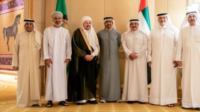 عبدالله بن زايد يستقبل وفد رؤساء المجالس التشريعية الخليجية