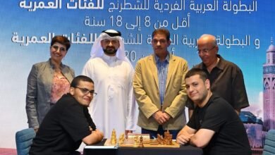 خالد بن حميد القاسمي يشهد منافسات البطولة العربية للشطرنج بالدار البيضاء