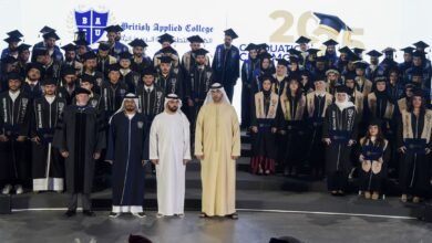 نائب حاكم أم القيوين يشهد تخريج طلبة الكلية التطبيقية البريطانية