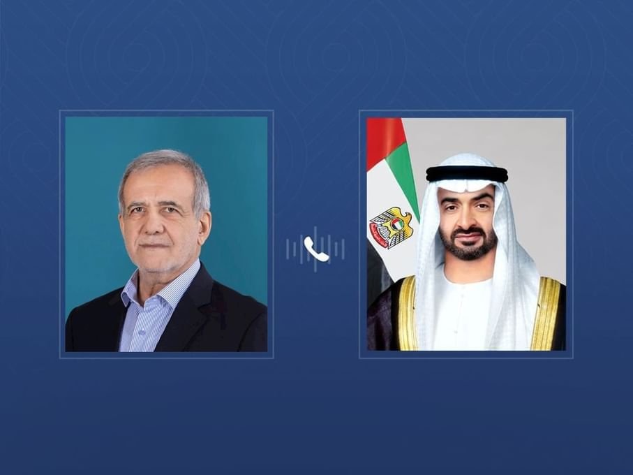 رئيس الدولة والرئيس الإيراني يبحثان هاتفياً علاقات البلدين والتطورات الإقليمية 1 رئيس الدولة والرئيس الإيراني يبحثان هاتفياً علاقات البلدين والتطورات الإقليمية