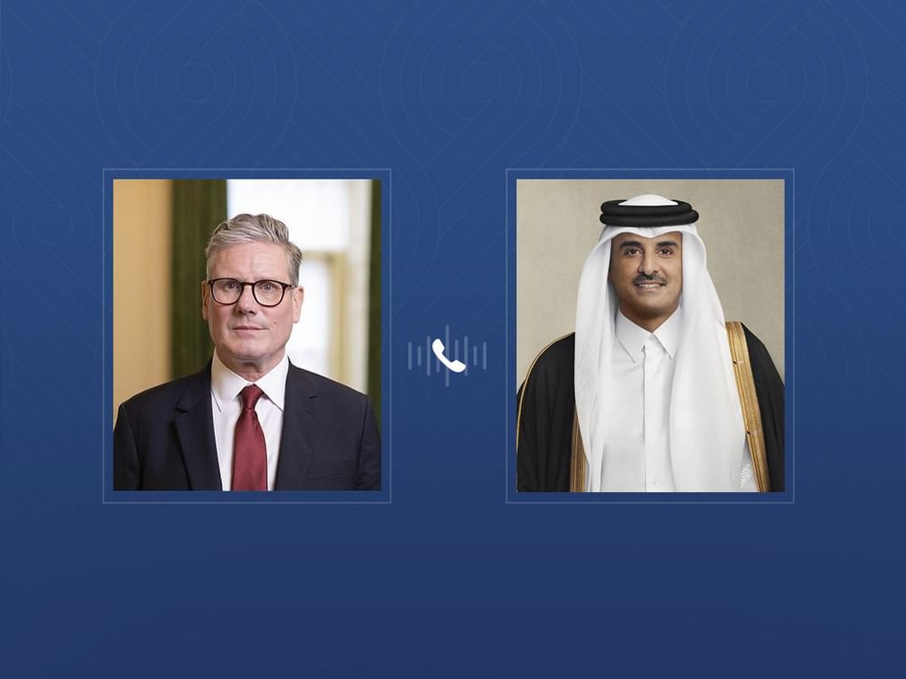أمير قطر وستارمر يؤكدان على أولوية الوقف الفوري لإطلاق النار في غزة 1 أمير قطر وستارمر يؤكدان على أولوية الوقف الفوري لإطلاق النار في غزة