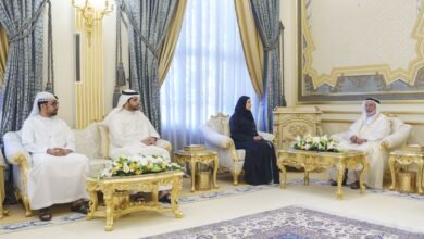 حاكم الشارقة يستقبل وزيرة التربية والتعليم