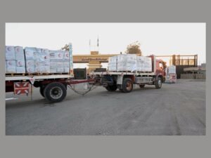 "الفارس الشهم 3" .. دخول 325 شاحنة مساعدات إماراتية تحمل 6775 طنا إلى قطاع غزة منذ فتح المعابر