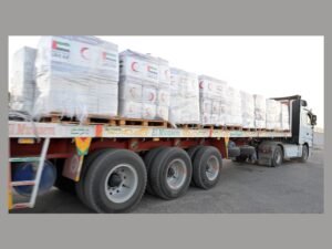 "الفارس الشهم 3" .. دخول 325 شاحنة مساعدات إماراتية تحمل 6775 طنا إلى قطاع غزة منذ فتح المعابر