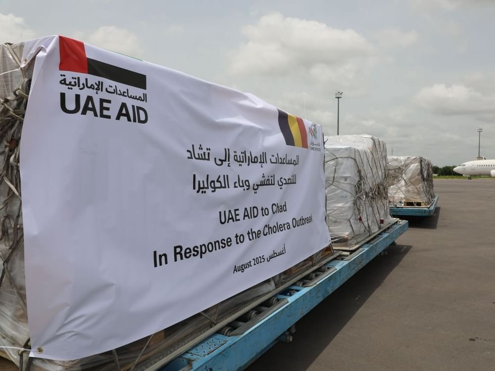 حكومة جمهورية تشاد تتسلم المساعدات الإماراتية الطبية للتصدي لتفشي وباء الكوليرا 1 حكومة جمهورية تشاد تتسلم المساعدات الإماراتية الطبية للتصدي لتفشي وباء الكوليرا