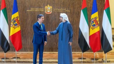 عبدالله بن زايد يستقبل نائب رئيس الوزراء وزير الخارجية المولدوفي