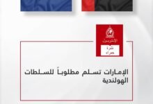 الإمارات تسلم مطلوبا للسلطات الهولندية