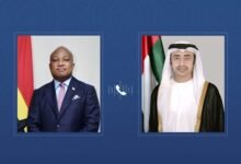 عبدالله بن زايد يعزي هاتفيا وزير خارجية غانا في ضحايا حادث تحطم المروحية العسكرية