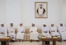 منصور بن زايد يعزي في وفاة صالح مبارك بن صنيف المنهالي