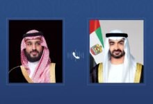 رئيس الدولة وولي عهد السعودية يبحثان هاتفياً العلاقات الأخوية والجهود المبذولة تجاه التطورات في المنطقة