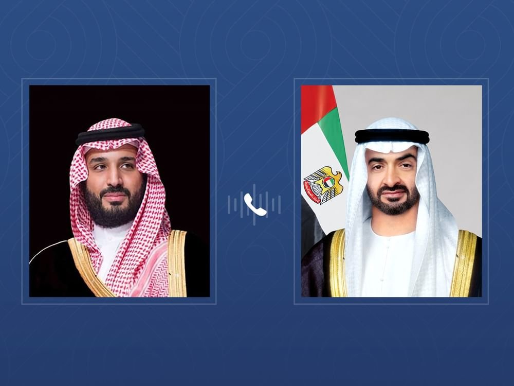 رئيس الدولة وولي عهد السعودية يبحثان هاتفياً العلاقات الأخوية والجهود المبذولة تجاه التطورات في المنطقة 1 رئيس الدولة وولي عهد السعودية يبحثان هاتفياً العلاقات الأخوية والجهود المبذولة تجاه التطورات في المنطقة