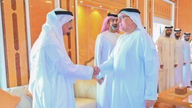 حميد بن راشد يستقبل وزير الموارد البشرية والتوطين