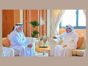 حميد بن راشد يستقبل وزير الموارد البشرية والتوطين