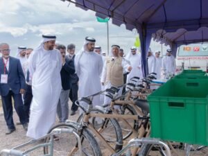 سلطان بن أحمد القاسمي يضع حجر أساس قرية "الريح المرسلة" ويدشن العيادة الطبية المتنقلة في سريلانكا
