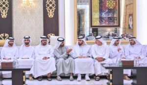 حاكم عجمان وولي عهده يقدّمان واجب العزاء في وفاة الشيخة حصة عبيد الشامسي