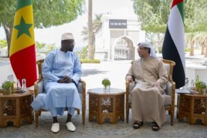 منصور بن زايد يستقبل رئيس وزراء السنغال ويبحثان تعزيز التعاون الثنائي