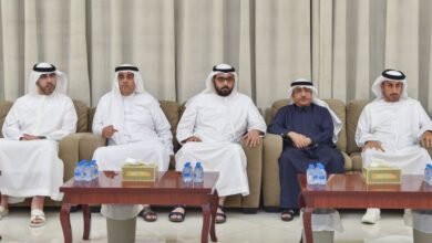 ولي عهد أم القيوين يقدم واجب العزاء بوفاة الشيخ إبراهيم بن أحمد بن حمد المعلا