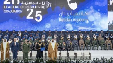 سيف بن زايد يشهد حفل تخريج دفعة 2025 من أكاديمية ربدان
