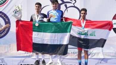 أميري يتوج بذهبية العرب في سباق فردي ضد الساعة للدراجات