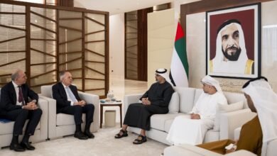 خالد بن محمد بن زايد يلتقي رئيس مجلس الإدارة والرئيس التنفيذي لشركة "ستيت ستريت" لإدارة الأصول المالية